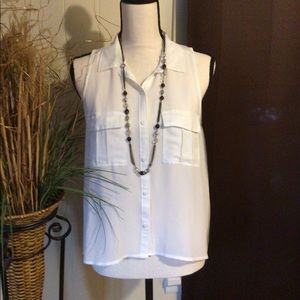 Hollister Sheer white blouse